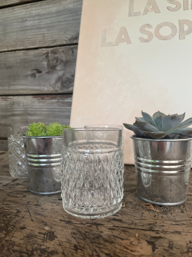 petit vase en verre ou photophore