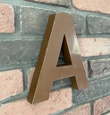 A - lettre vintage en métal