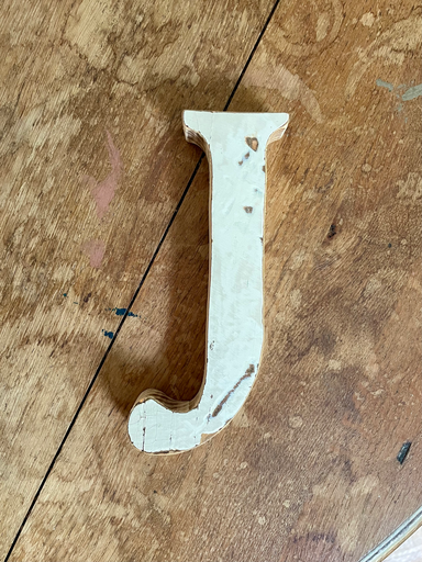 [L004] J - ancienne patine "crème" 